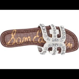 Sam Edelman Bay Sandal White Jewel Size 8.5